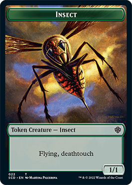 Insect // Human Warrior Double-Sided Token [Starter Commander Decks] | Arkham Games and Comics