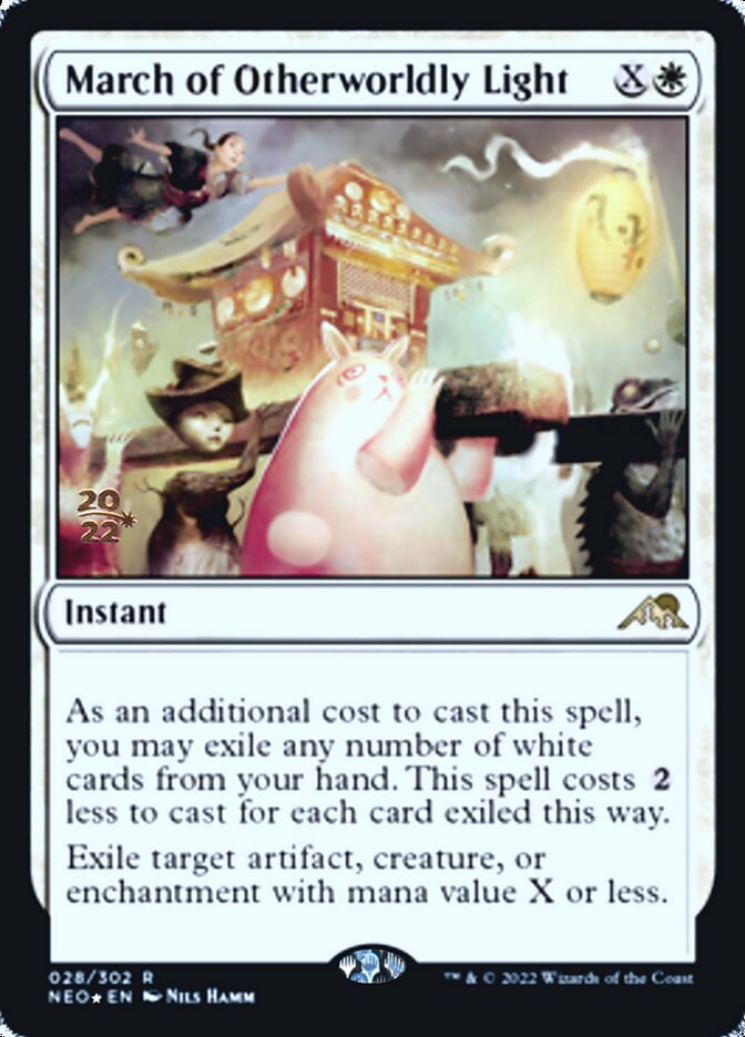 March of Otherworldly Light [Kamigawa: Neon Dynasty Prerelease Promos] | Arkham Games and Comics