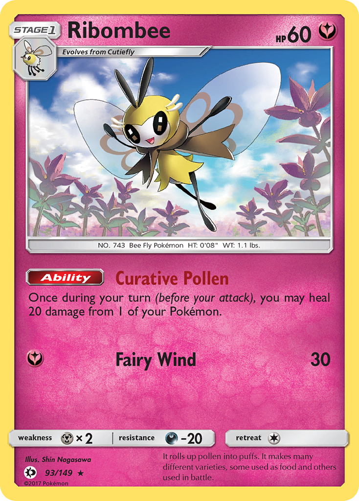 Ribombee (93/149) [Sun & Moon: Base Set] | Arkham Games and Comics