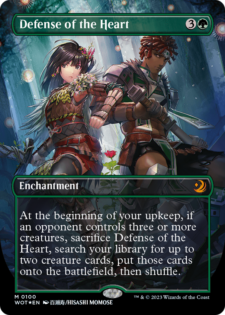 Defense of the Heart (Anime Borderless) (Confetti Foil) [Wilds of Eldraine: Enchanting Tales] | Arkham Games and Comics