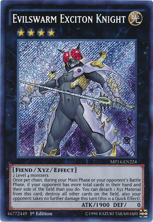 Evilswarm Exciton Knight [MP14-EN224] Secret Rare | Arkham Games and Comics