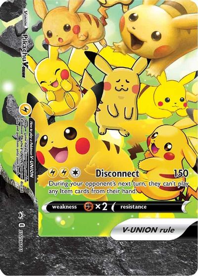 Pikachu V-UNION (SWSH141) (Celebrations) [Sword & Shield: Black Star Promos] | Arkham Games and Comics