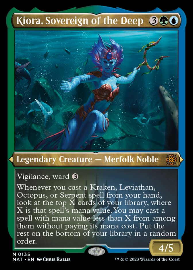 Kiora, Sovereign of the Deep (Foil Etched) [March of the Machine: The Aftermath] | Arkham Games and Comics