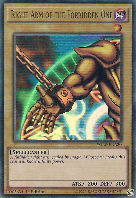 Right Arm of the Forbidden One [YGLD-ENA20] Ultra Rare | Arkham Games and Comics