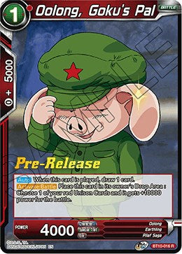 Oolong, Goku's Pal (BT10-016) [Rise of the Unison Warrior Prerelease Promos] | Arkham Games and Comics