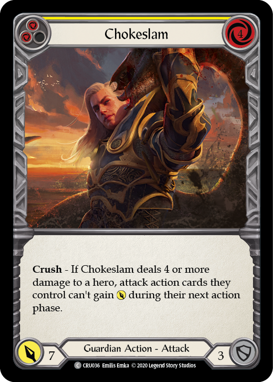 Chokeslam (Yellow) [CRU036] (Crucible of War)  1st Edition Normal | Arkham Games and Comics