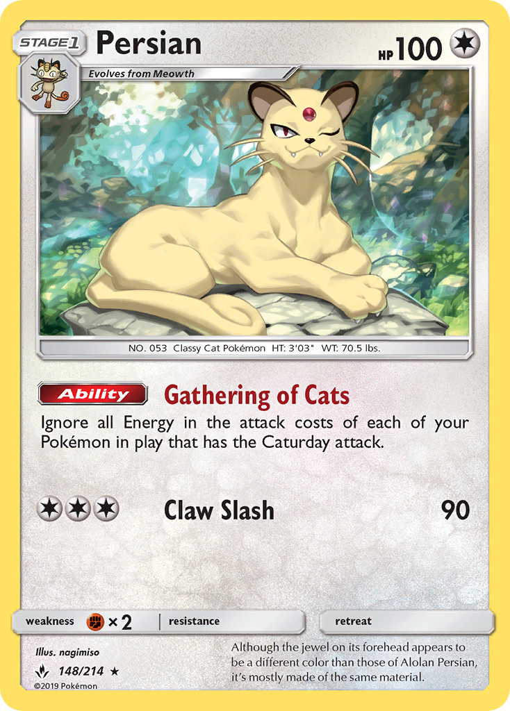 Persian (148/214) [Sun & Moon: Unbroken Bonds] | Arkham Games and Comics