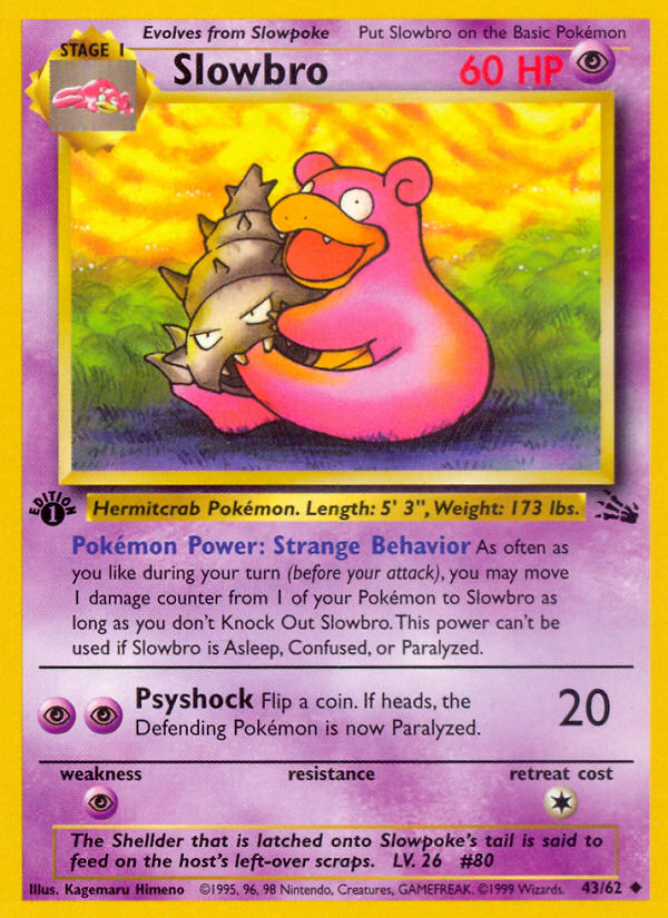 Slowbro (43/62) [Fossil 1st Edition] | Arkham Games and Comics