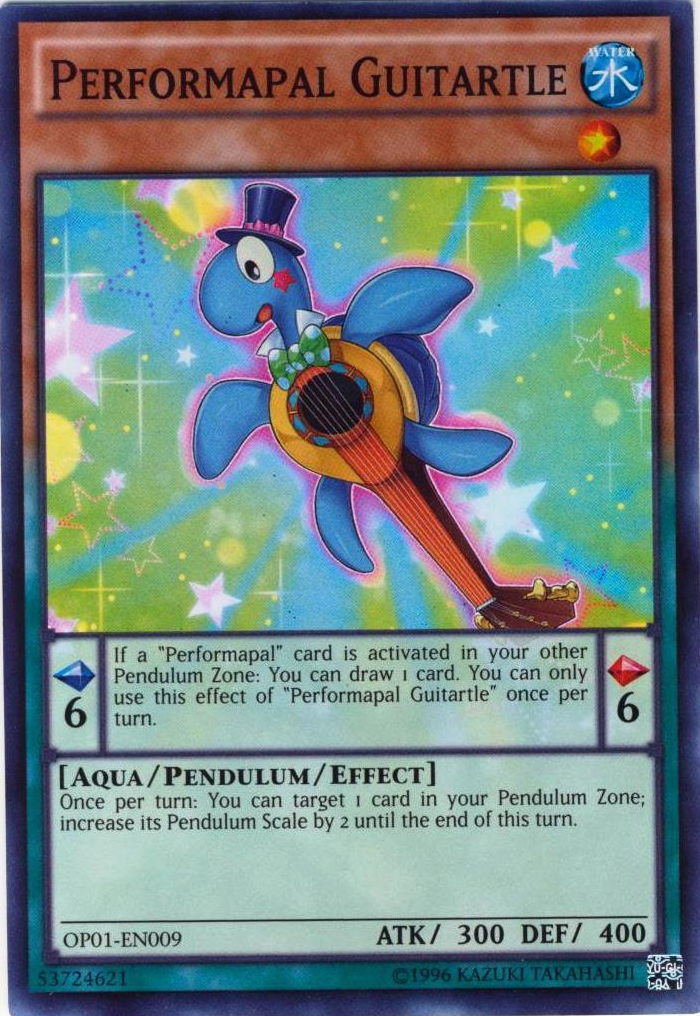 Performapal Guitartle [OP01-EN009] Super Rare | Arkham Games and Comics