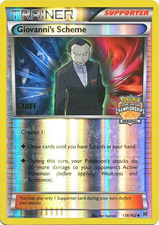 Giovanni's Scheme (138/162) (Championship Promo Staff) [XY: BREAKthrough] | Arkham Games and Comics