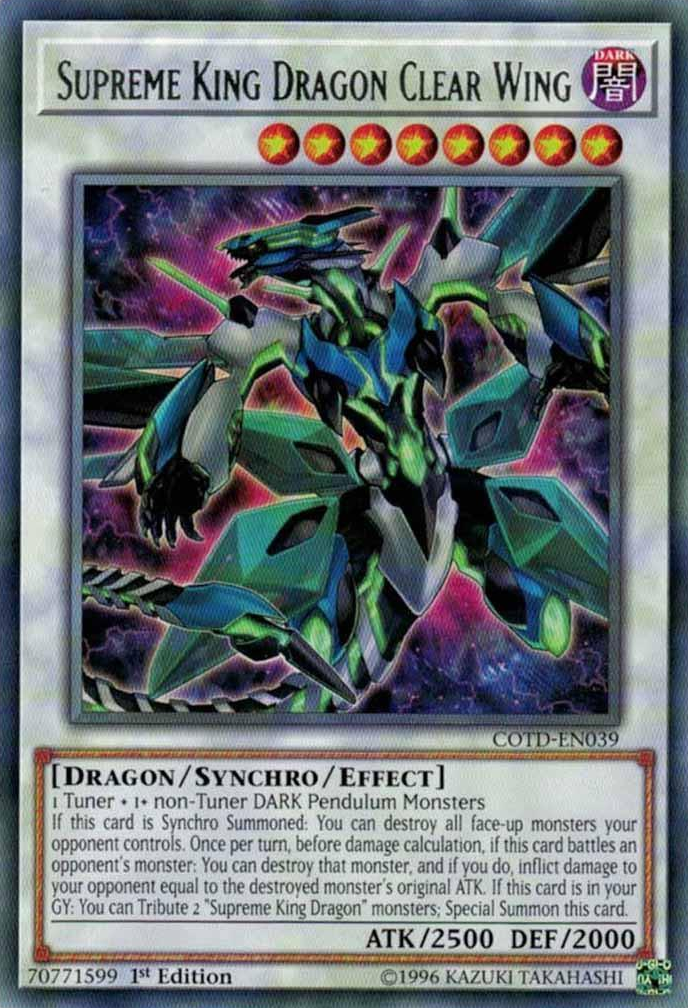 Supreme King Dragon Clear Wing [COTD-EN039] Rare | Arkham Games and Comics