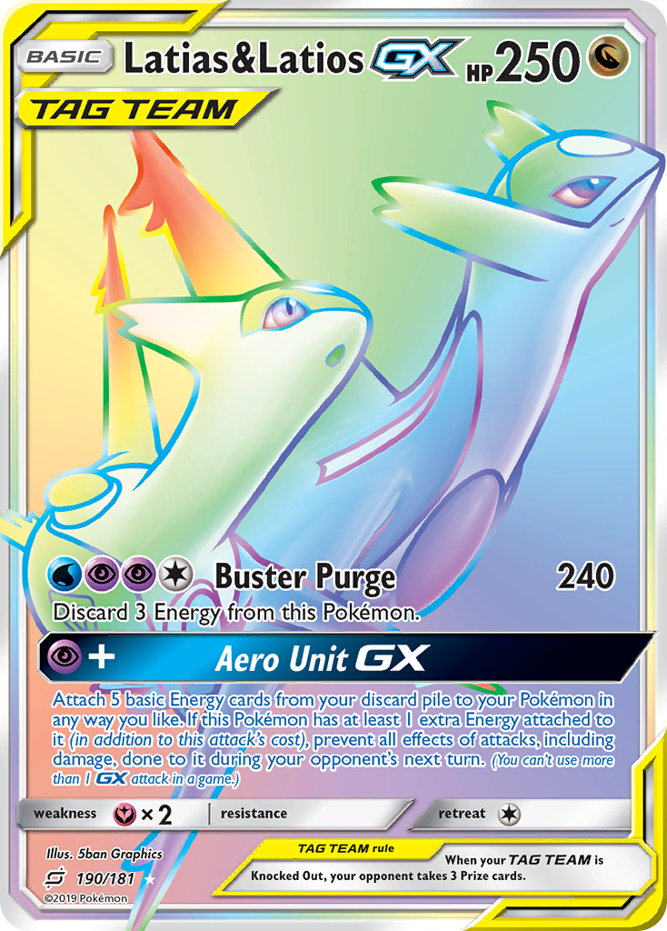 Latias & Latios GX (190/181) [Sun & Moon: Team Up] | Arkham Games and Comics