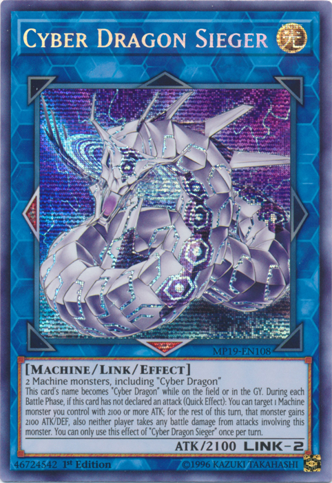 Cyber Dragon Sieger [MP19-EN108] Prismatic Secret Rare | Arkham Games and Comics