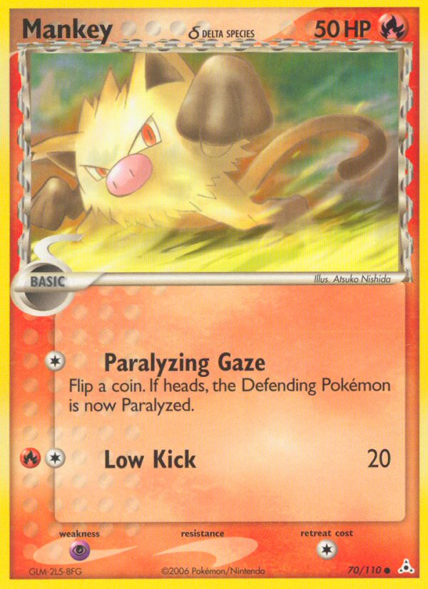 Mankey (70/110) (Delta Species) [EX: Holon Phantoms] | Arkham Games and Comics