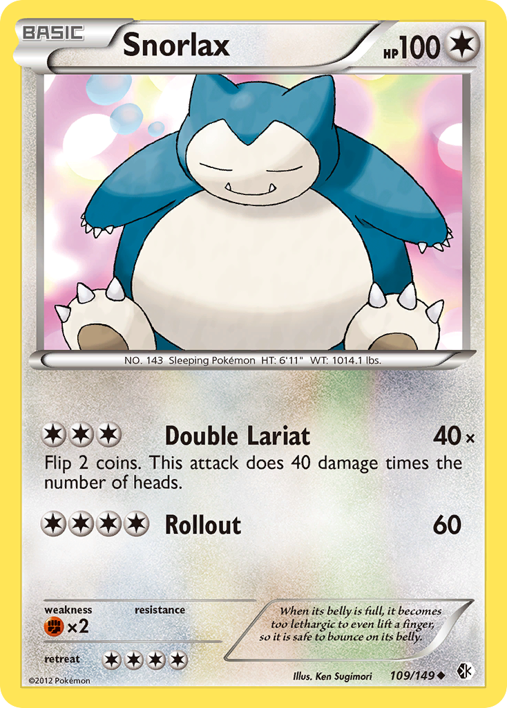 Snorlax (109/149) [Black & White: Boundaries Crossed] | Arkham Games and Comics