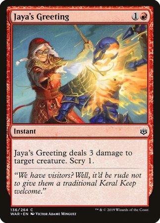 Jaya's Greeting [War of the Spark] | Arkham Games and Comics