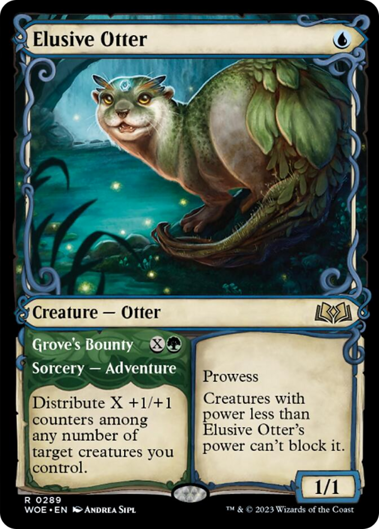 Elusive Otter // Grove's Bounty (Showcase) [Wilds of Eldraine] | Arkham Games and Comics