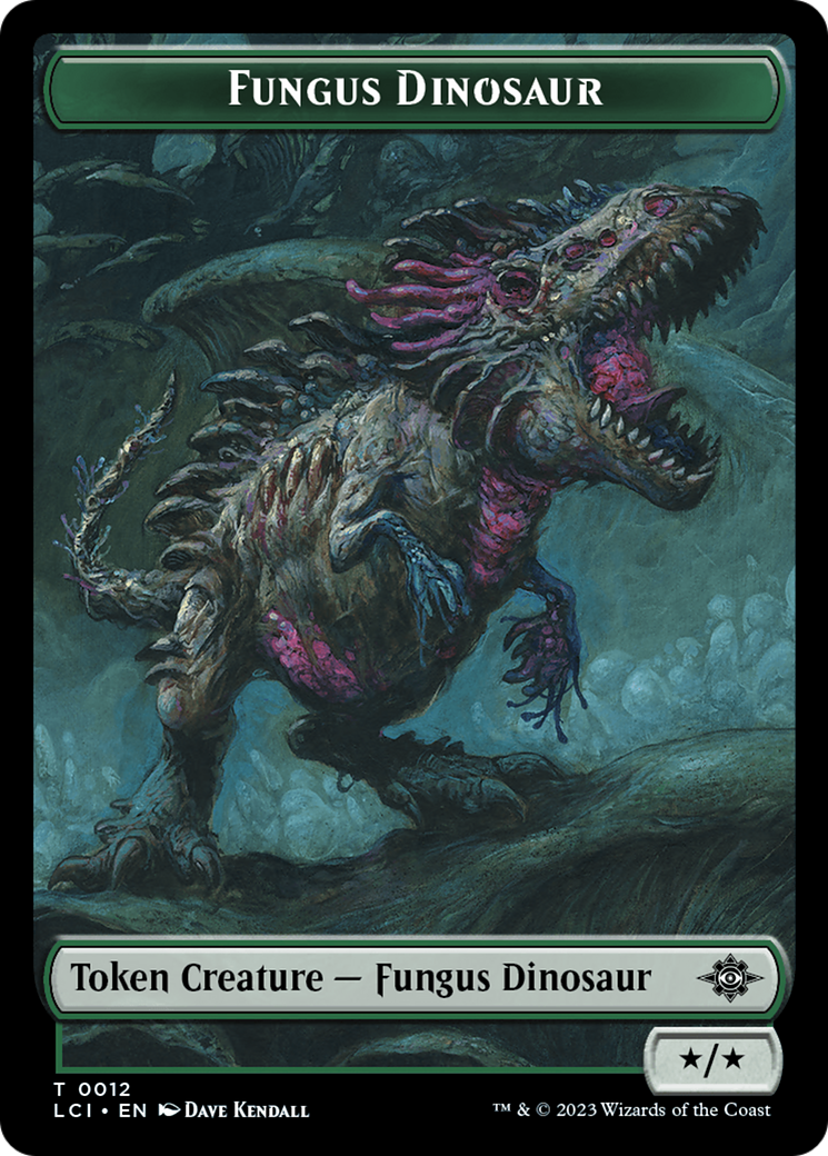 Fungus Dinosaur // Vampire Demon Double-Sided Token [The Lost Caverns of Ixalan Tokens] | Arkham Games and Comics