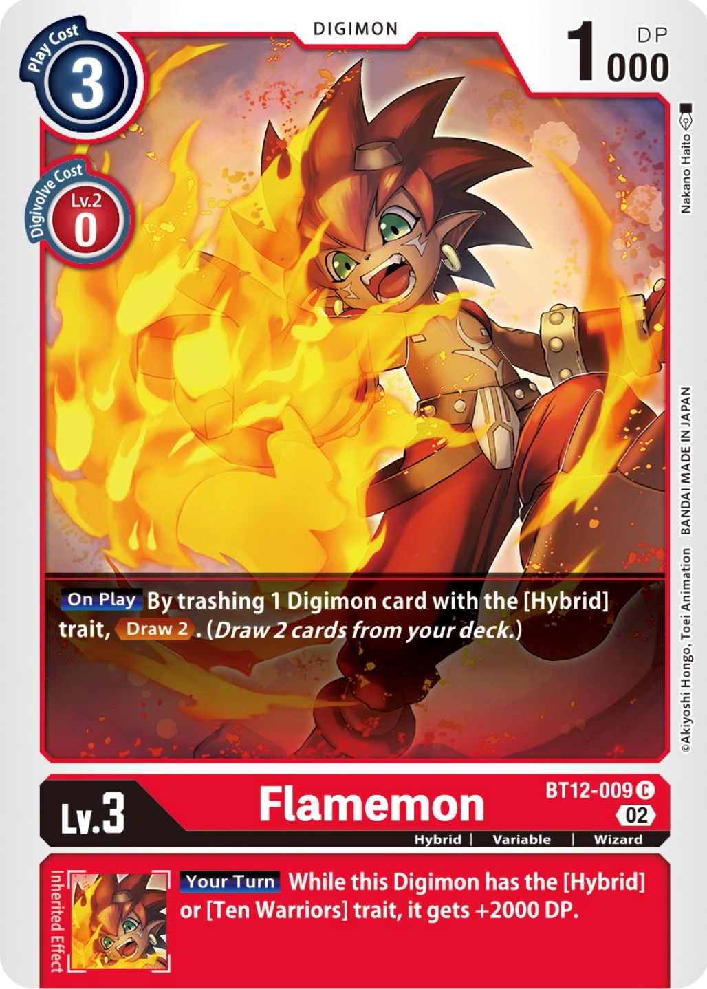 Flamemon [BT12-009] [Across Time] | Arkham Games and Comics