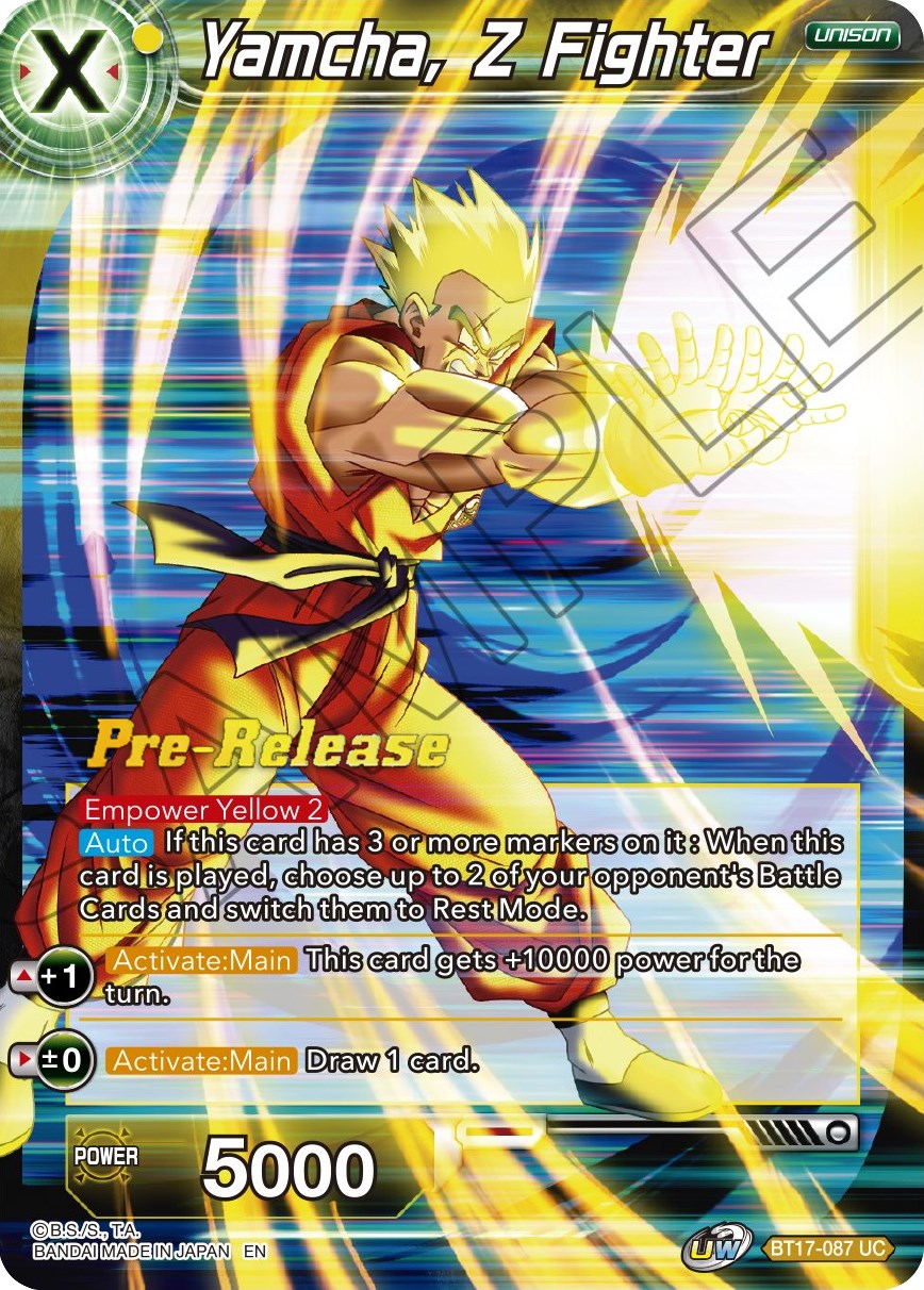 Yamcha, Z Fighter (BT17-087) [Ultimate Squad Prerelease Promos] | Arkham Games and Comics