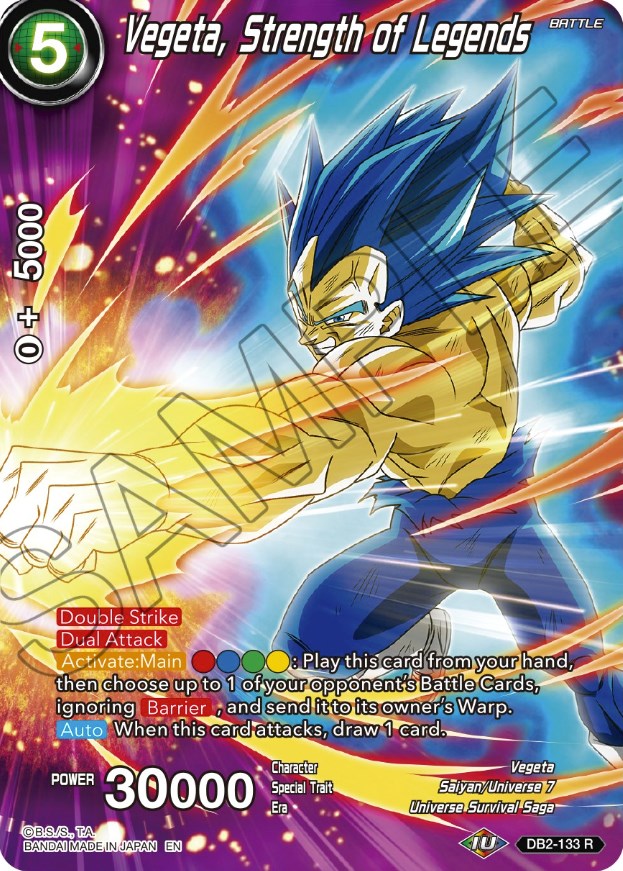 Vegeta, Strength of Legends (DB2-133) [Theme Selection: History of Vegeta] | Arkham Games and Comics