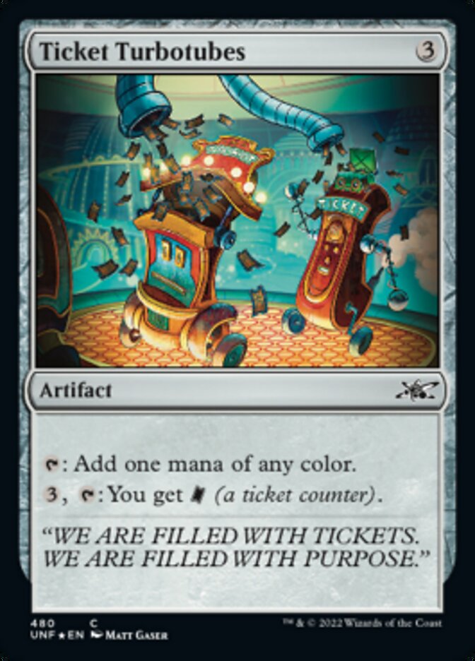 Ticket Turbotubes (Galaxy Foil) [Unfinity] | Arkham Games and Comics