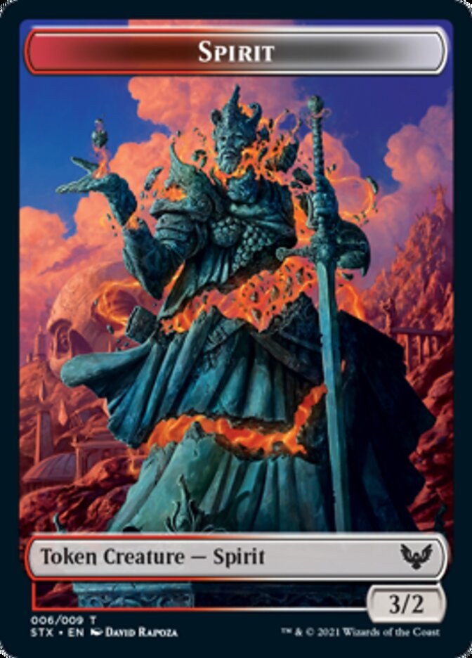 Spirit Token [Strixhaven: School of Mages Tokens] | Arkham Games and Comics