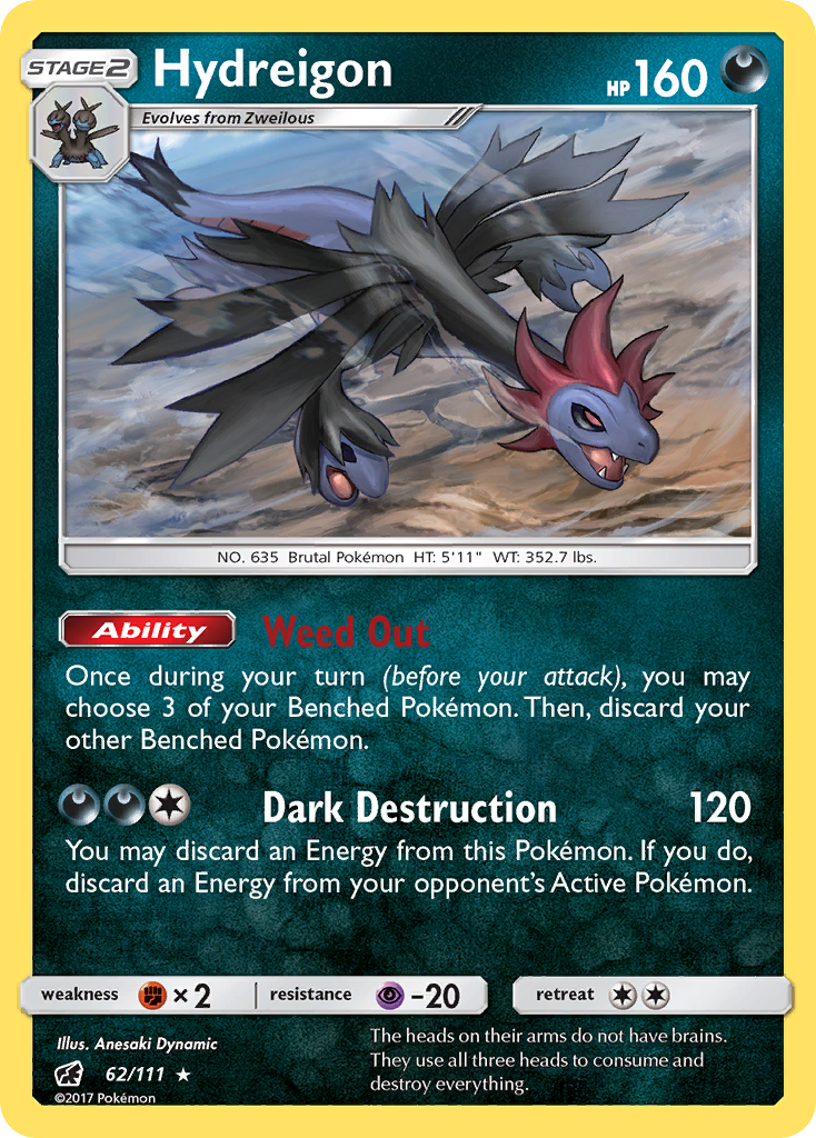 Hydreigon (62/111) [Sun & Moon: Crimson Invasion] | Arkham Games and Comics