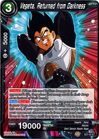 Vegeta, Returned from Darkness (Starter Deck - Shenron's Advent) (SD7-03) [Miraculous Revival] | Arkham Games and Comics