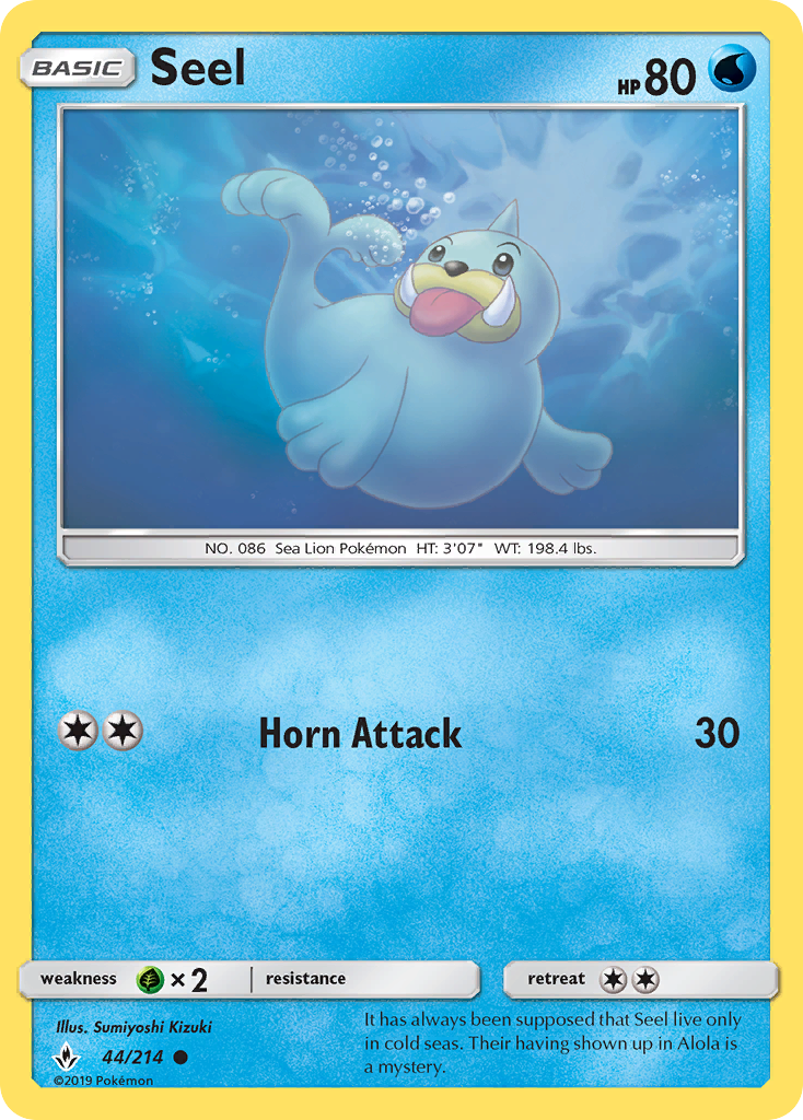 Seel (44/214) [Sun & Moon: Unbroken Bonds] | Arkham Games and Comics