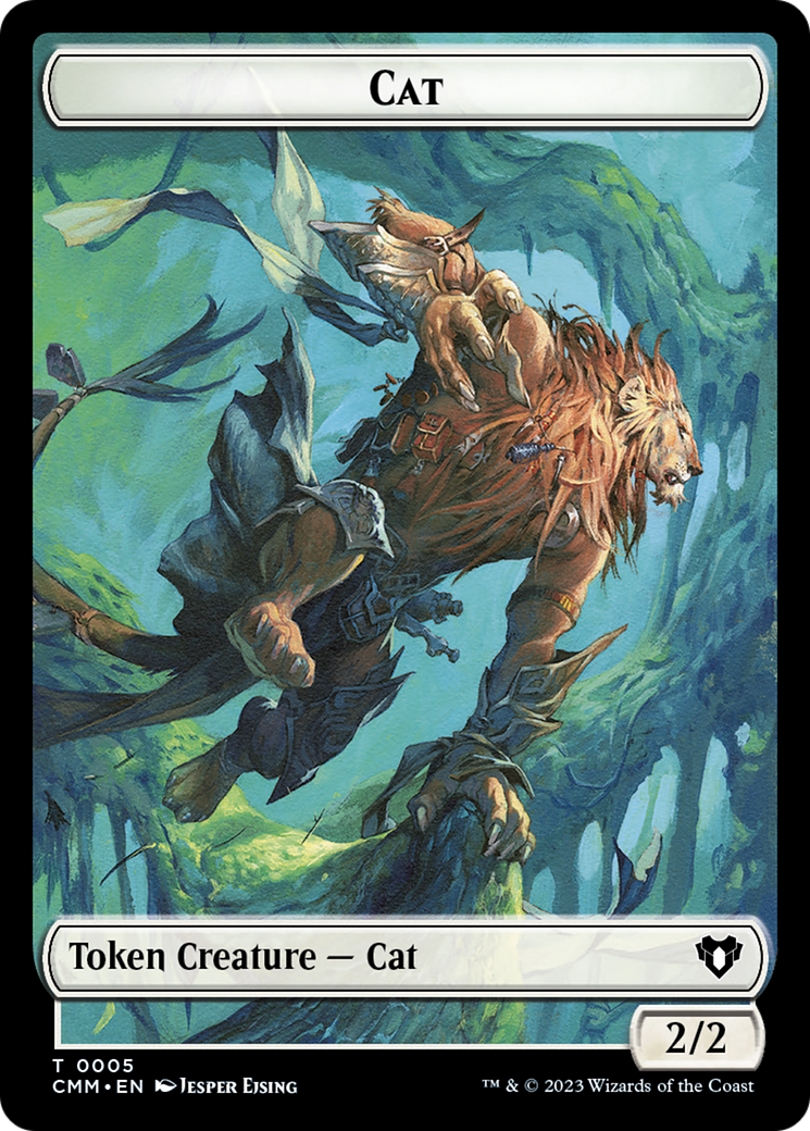 Cat Token (05) [Commander Masters Tokens] | Arkham Games and Comics