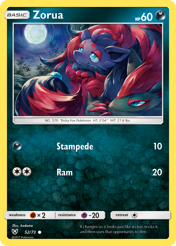 Zorua (52/73) [Sun & Moon: Shining Legends] | Arkham Games and Comics