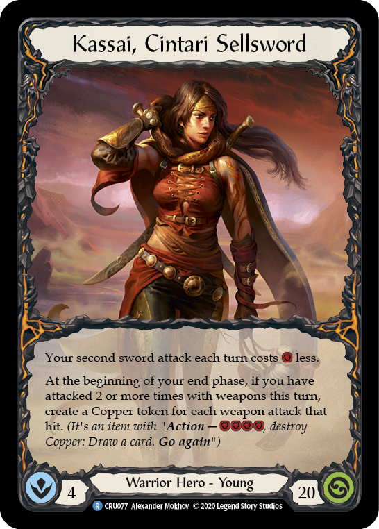 Kassai, Cintari Sellsword [CRU077] (Crucible of War)  1st Edition Normal | Arkham Games and Comics