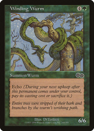 Winding Wurm [Urza's Saga] | Arkham Games and Comics