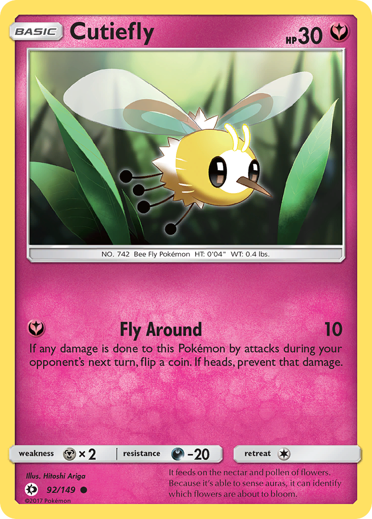 Cutiefly (92/149) [Sun & Moon: Base Set] | Arkham Games and Comics