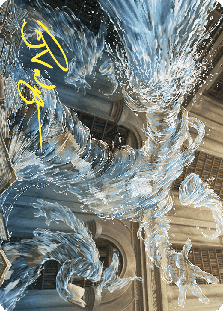 Splashy Spellcaster Art Card (Gold-Stamped Signature) [Wilds of Eldraine Art Series] | Arkham Games and Comics