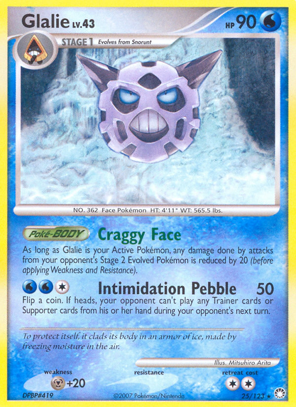 Glalie (25/123) [Diamond & Pearl: Mysterious Treasures] | Arkham Games and Comics