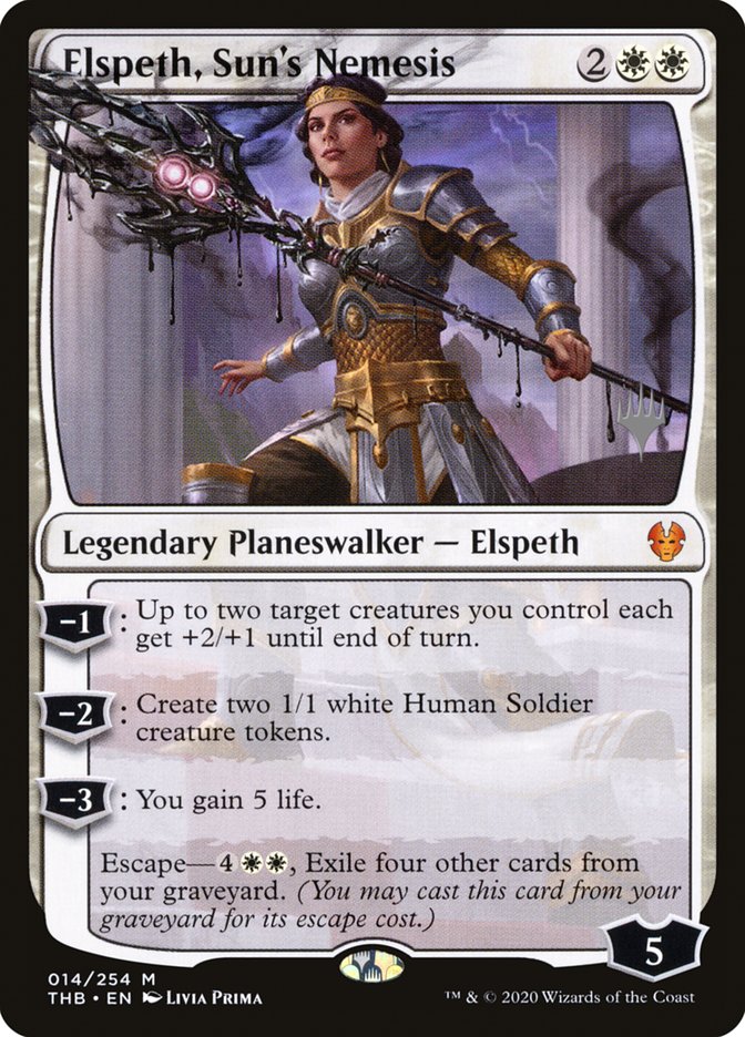 Elspeth, Sun's Nemesis (Promo Pack) [Theros Beyond Death Promos] | Arkham Games and Comics