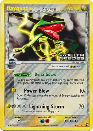 Rayquaza (13/113) (Delta Species) (Stamped) [EX: Delta Species] | Arkham Games and Comics