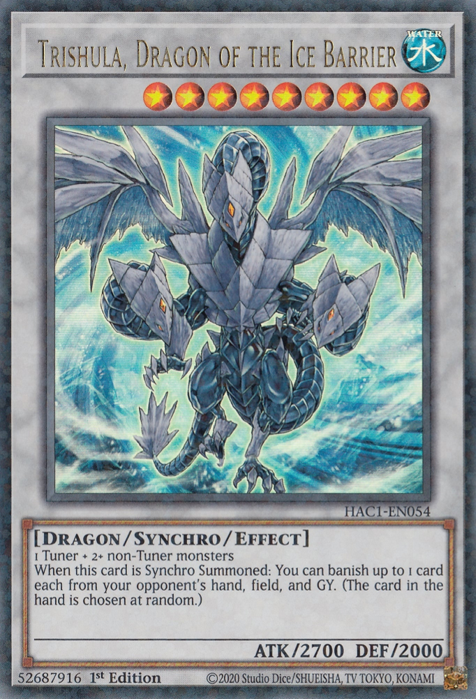 Trishula, Dragon of the Ice Barrier (Duel Terminal) [HAC1-EN054] Parallel Rare | Arkham Games and Comics