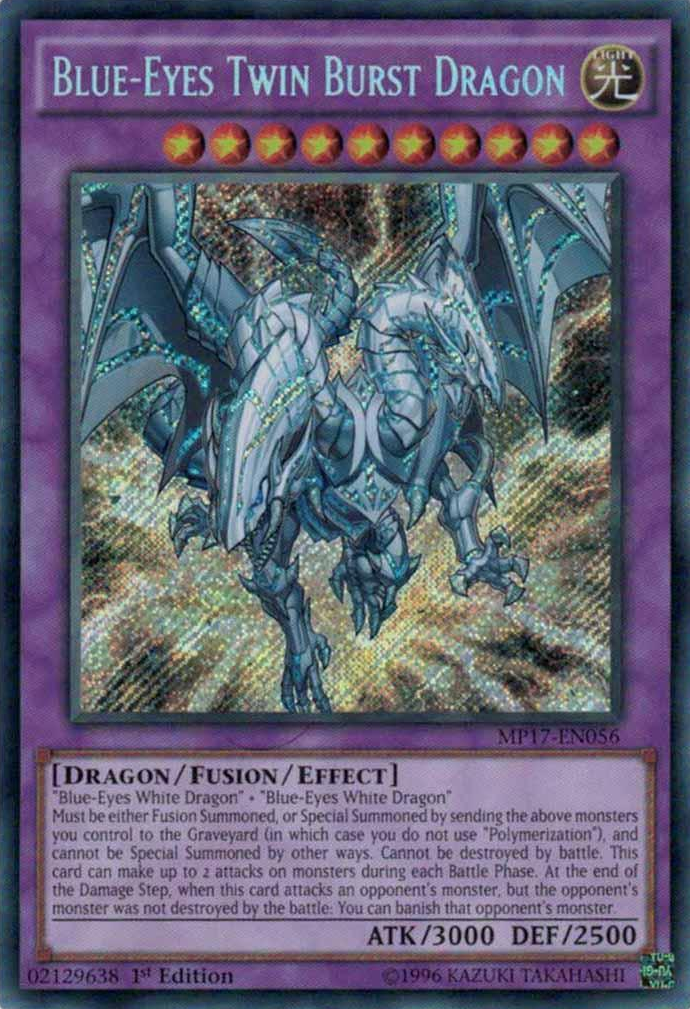 Blue-Eyes Twin Burst Dragon [MP17-EN056] Secret Rare | Arkham Games and Comics