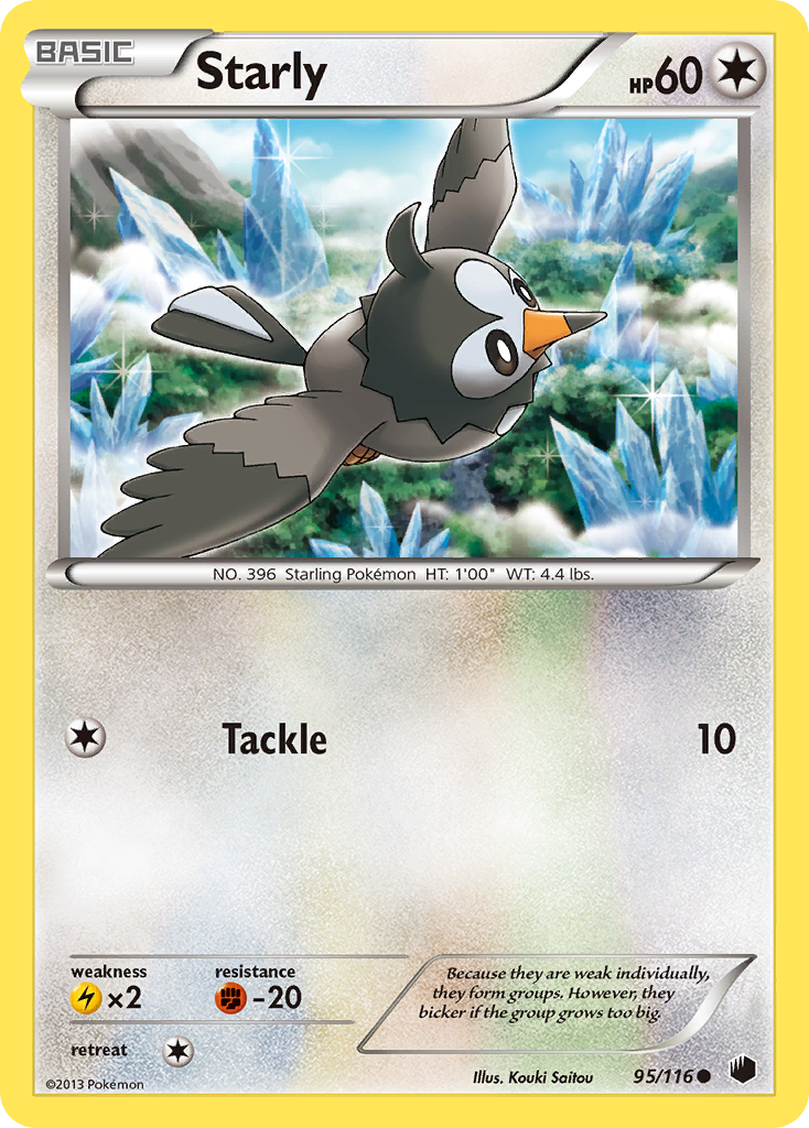 Starly (95/116) [Black & White: Plasma Freeze] | Arkham Games and Comics