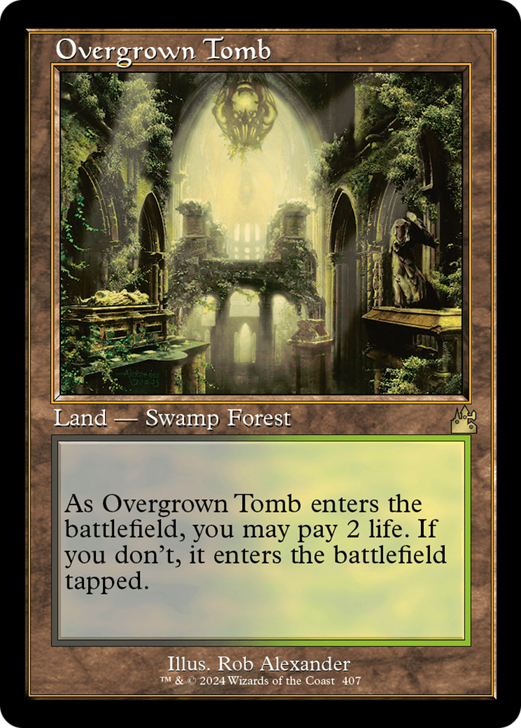 Overgrown Tomb (Retro) [Ravnica Remastered] | Arkham Games and Comics