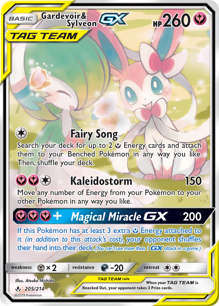 Gardevoir & Sylveon GX (205/214) [Sun & Moon: Unbroken Bonds] | Arkham Games and Comics