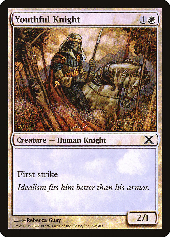 Youthful Knight (Premium Foil) [Tenth Edition] | Arkham Games and Comics