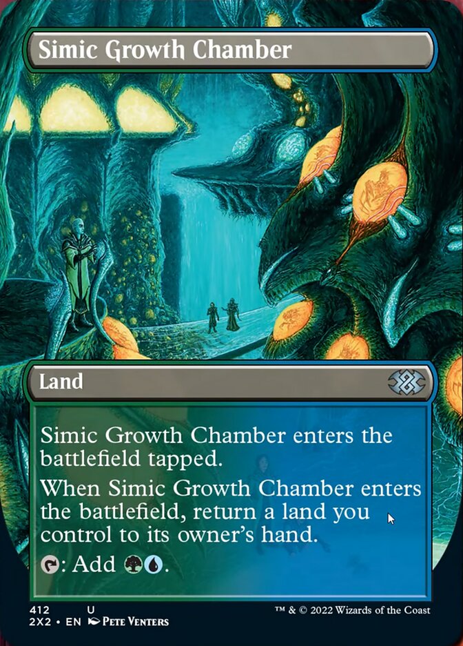 Simic Growth Chamber (Borderless Alternate Art) [Double Masters 2022] | Arkham Games and Comics