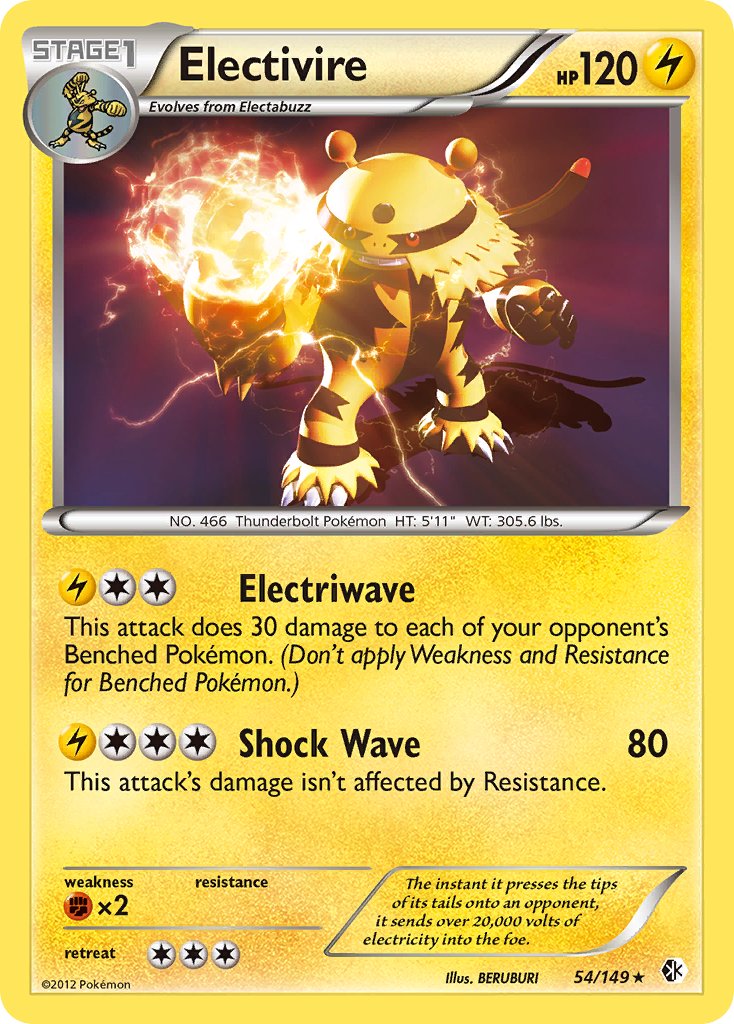 Electivire (54/149) (Cosmos Holo) (Blister Exclusive) [Black & White: Boundaries Crossed] | Arkham Games and Comics