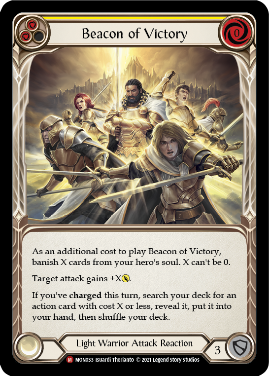 Beacon of Victory [MON033-RF] (Monarch)  1st Edition Rainbow Foil | Arkham Games and Comics