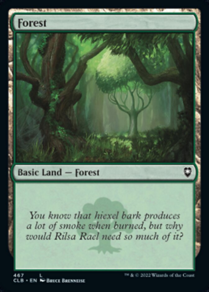 Forest (467) [Commander Legends: Battle for Baldur's Gate] | Arkham Games and Comics