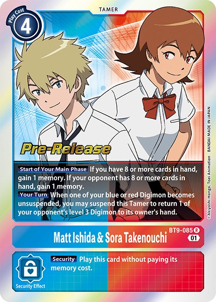 Matt Ishida & Sora Takenouchi [BT9-085] [X Record Pre-Release Promos] | Arkham Games and Comics